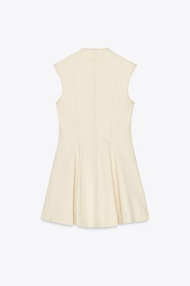 SLEEVELESS MINI DRESS - Ecru by Zara - Image 6
