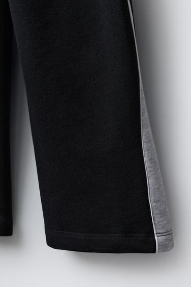 PANTALON À JAMBES LARGES OURS BRODÉ - Noir de Zara - Image 3