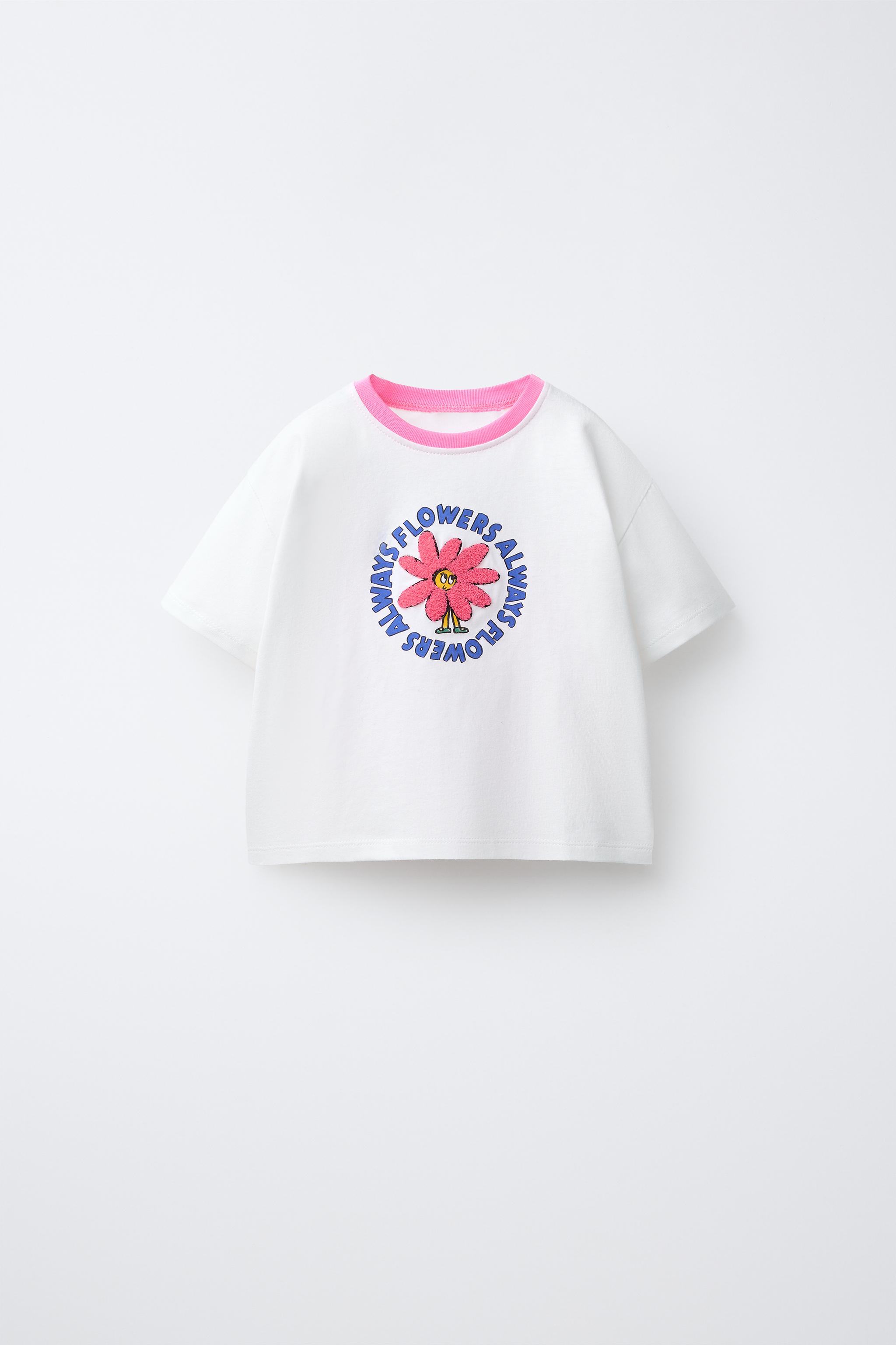 RUFFLY PATCH T-SHIRT - White | ZARA United States