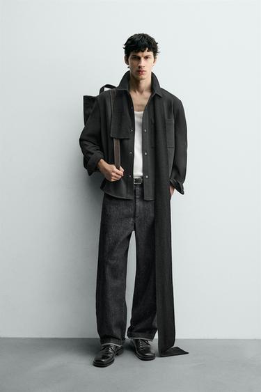 COMFORT NON-IRON OVERSHIRT - Black by Zara