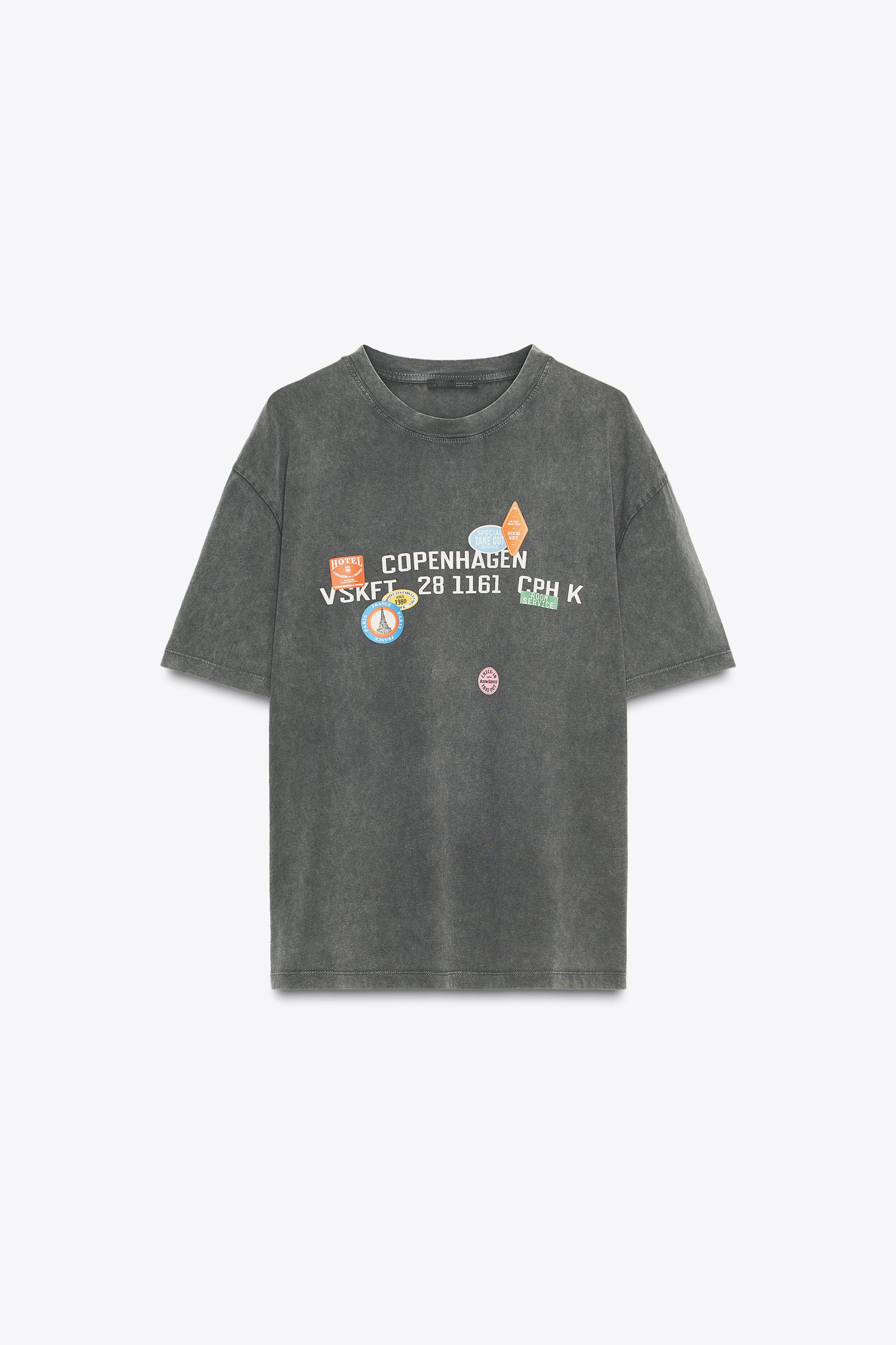 NEE Tシャツ Ascii Brain Print Oversized Long T-Shirt(S White): Vintage