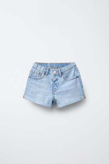 BERMUDA DENIM MOM FIT - Azul claro de Zara