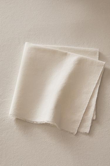 SERVIETTE DE TABLE COTON DÉLAVÉ (LOT DE 2) - Blanc de Zara - Image 5