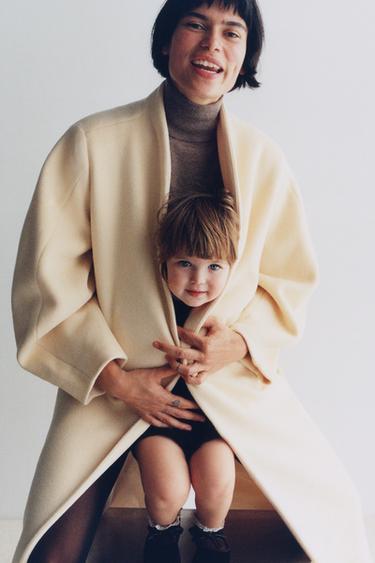 2-IN-1 LACE KNIT JUMPER JACKET WITH WOOL - Brown by Zara