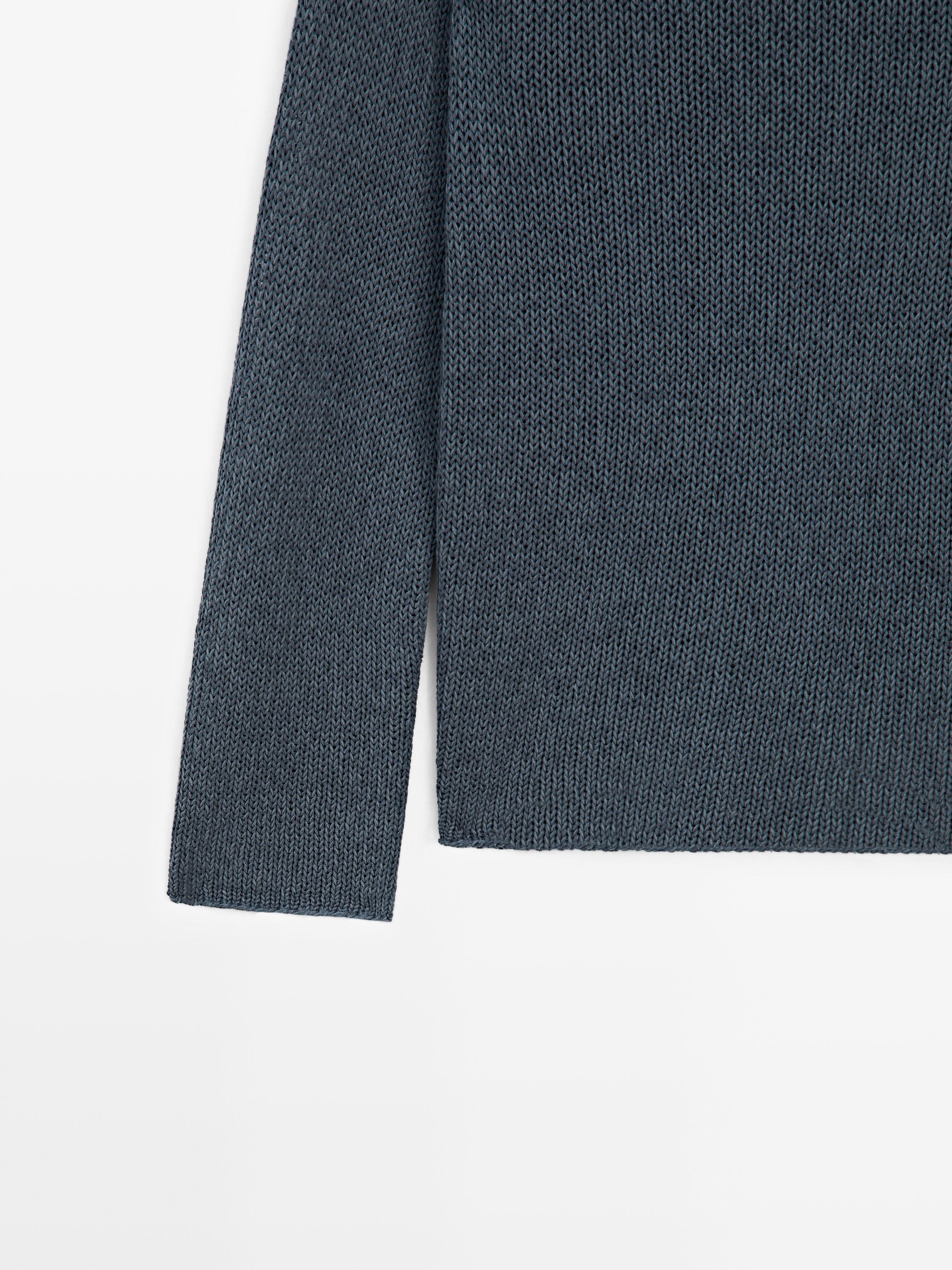 Pull en maille ajourée coton mélangé