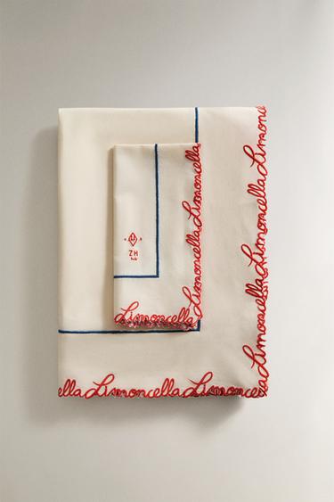LIMONCELLA COTTON TABLECLOTH X THE ANIMALS OBSERVATORY - Light beige by Zara