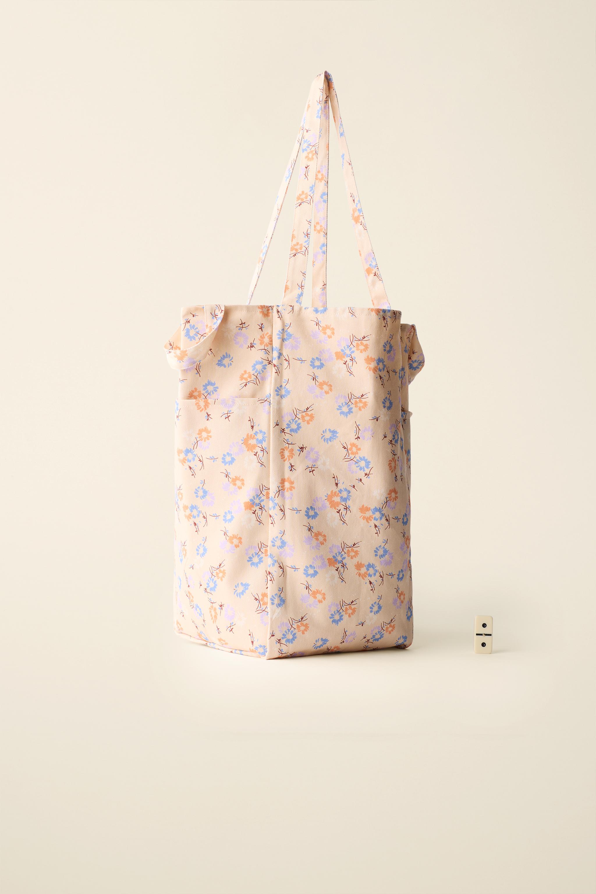FLORAL PRINT COTTON BAG CREATED BY CARAMEL LONDON X ZARA
