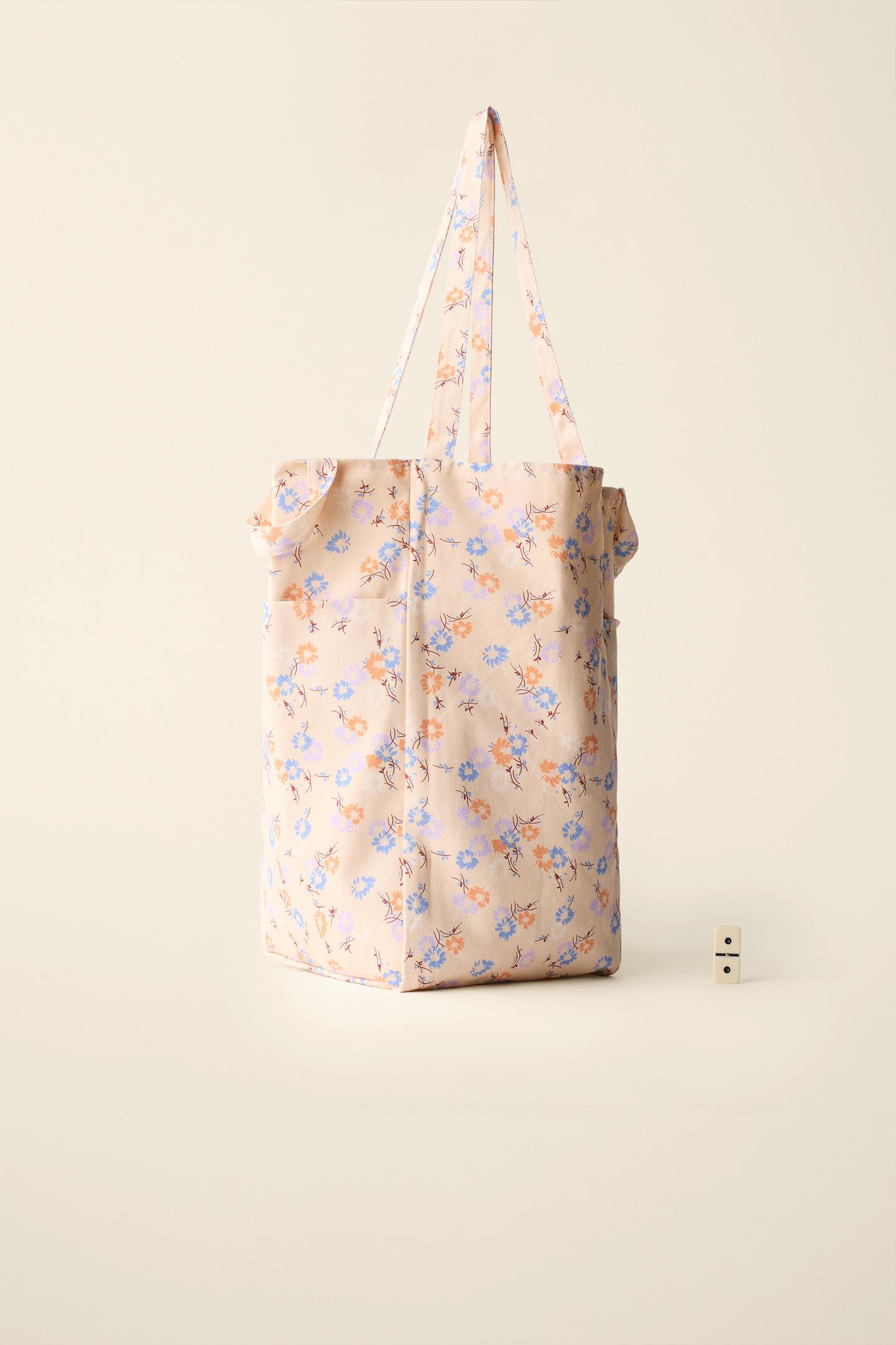 Женская сумка Zara Floral Print Cotton Bag Created BY Caramel London, цвет: Разноцветный — фото 9