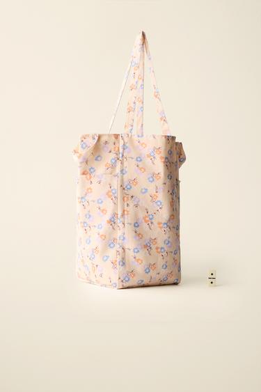 SAC EN COTON IMPRIMÉ FLEURS CREATED BY CARAMEL LONDON X ZARA - Multicolore de Zara - Image 8