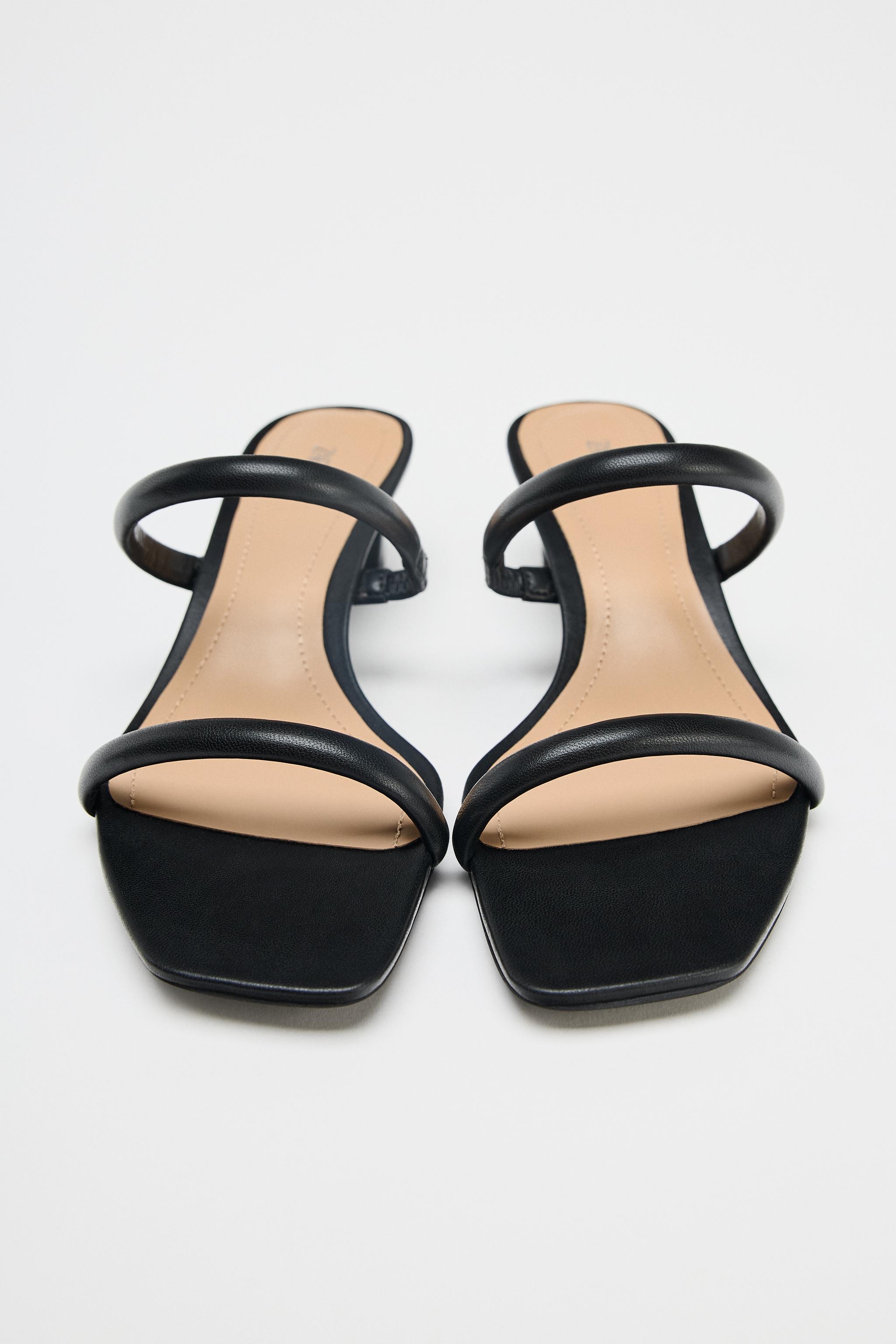 【ZARA】ストラップ ハイヒール サンダル ブラック 2304/510/800 HIGH HEELED STRAP SANDALS - Black | ZARA United States