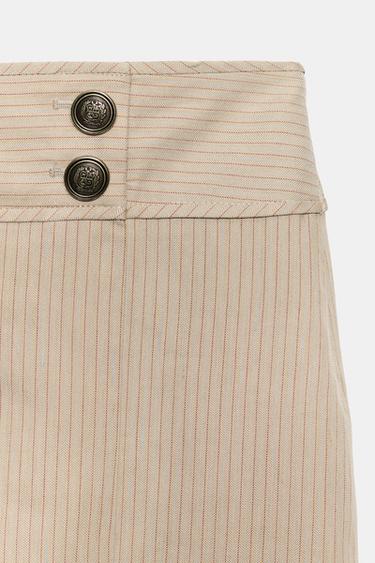 ZW COLLECTION STRIPED STRAIGHT SKIRT - Beige by Zara - Image 8