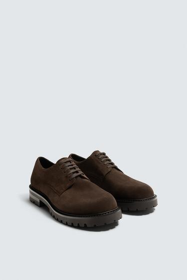 ZAPATO PIEL VESTIR - Marrón de Zara