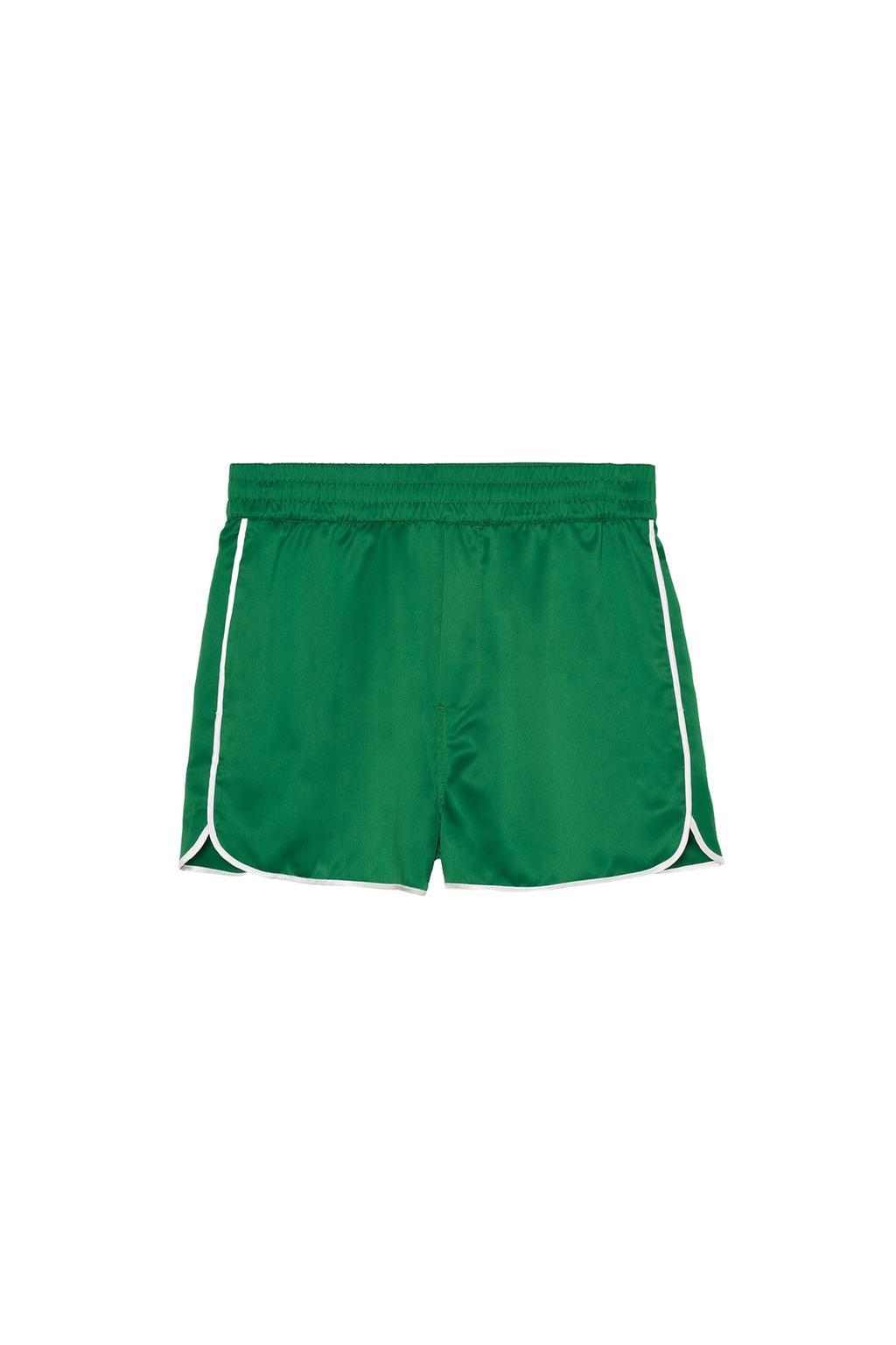 CONTRAST SATIN SHORTS