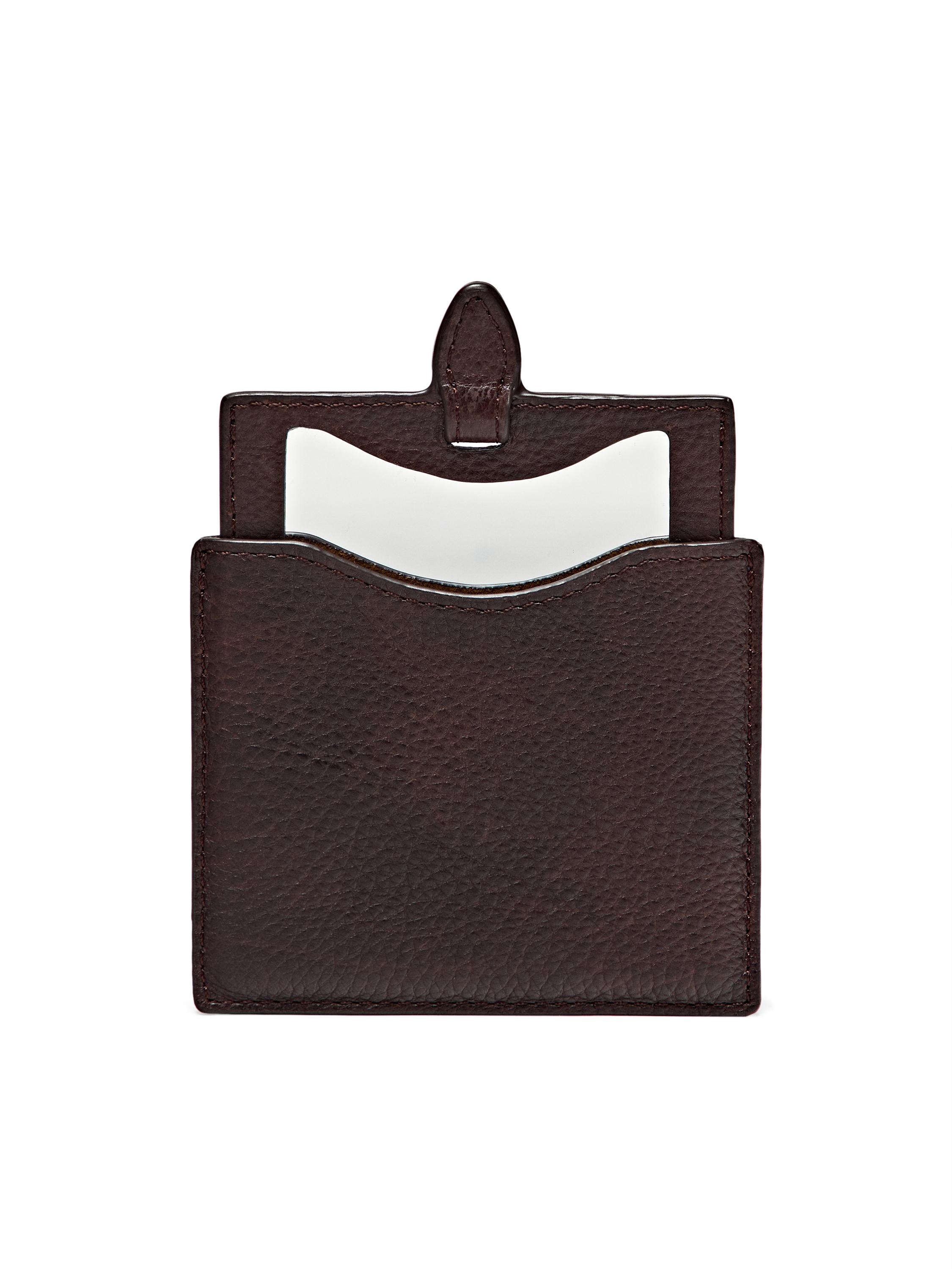 Nappa leather case with mirror