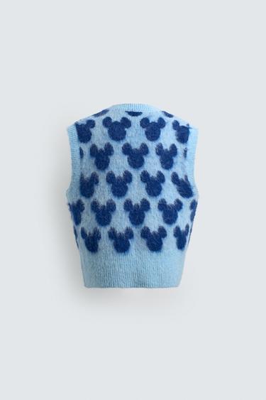 MICKEY SILHOUETTE KNIT VEST HARRY LAMBERT FOR ZARA X DISNEY - Blue / Indigo by Zara - Image 1