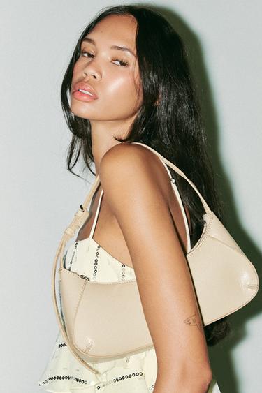 Zara ELONGATED SHOULDER BAG - Vanilla Yellow - Image 0