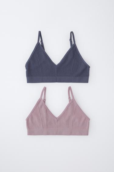 8-14 YEARS/ TWO-PACK OF WAFFLE TEXTURE TOPS - Blue by Zara - Image 3