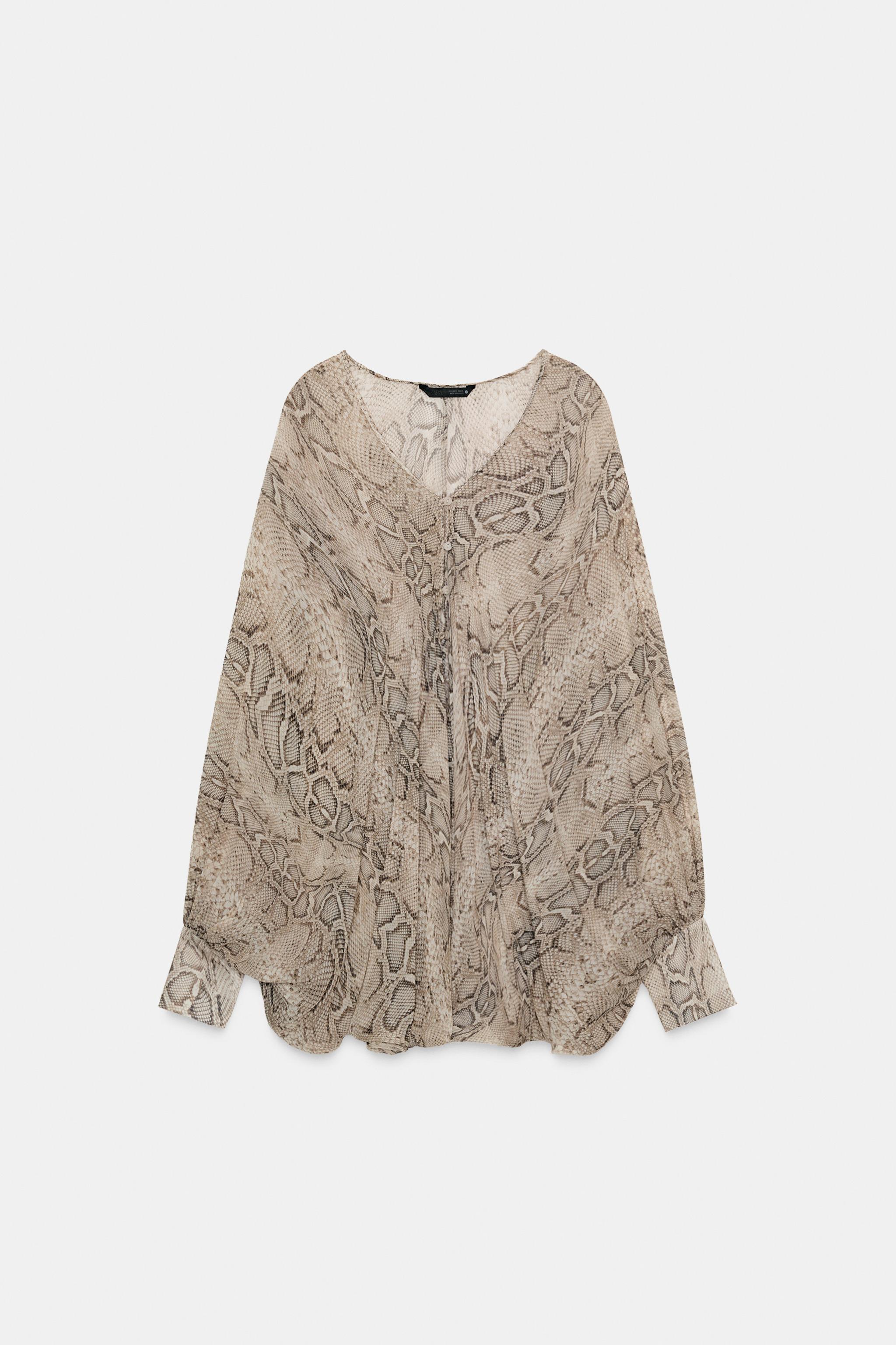 TOP ESTAMPADO ANIMAL ZW COLLECTION - Serpiente / Tostado | ZARA Chile TOP ESTAMPADO ANIMAL ZW COLLECTION - Serpiente / Tostado | ZARA Chile