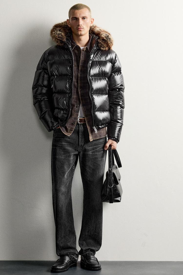 WATER-REPELLENT 80/20 DOWN JACKET — Black