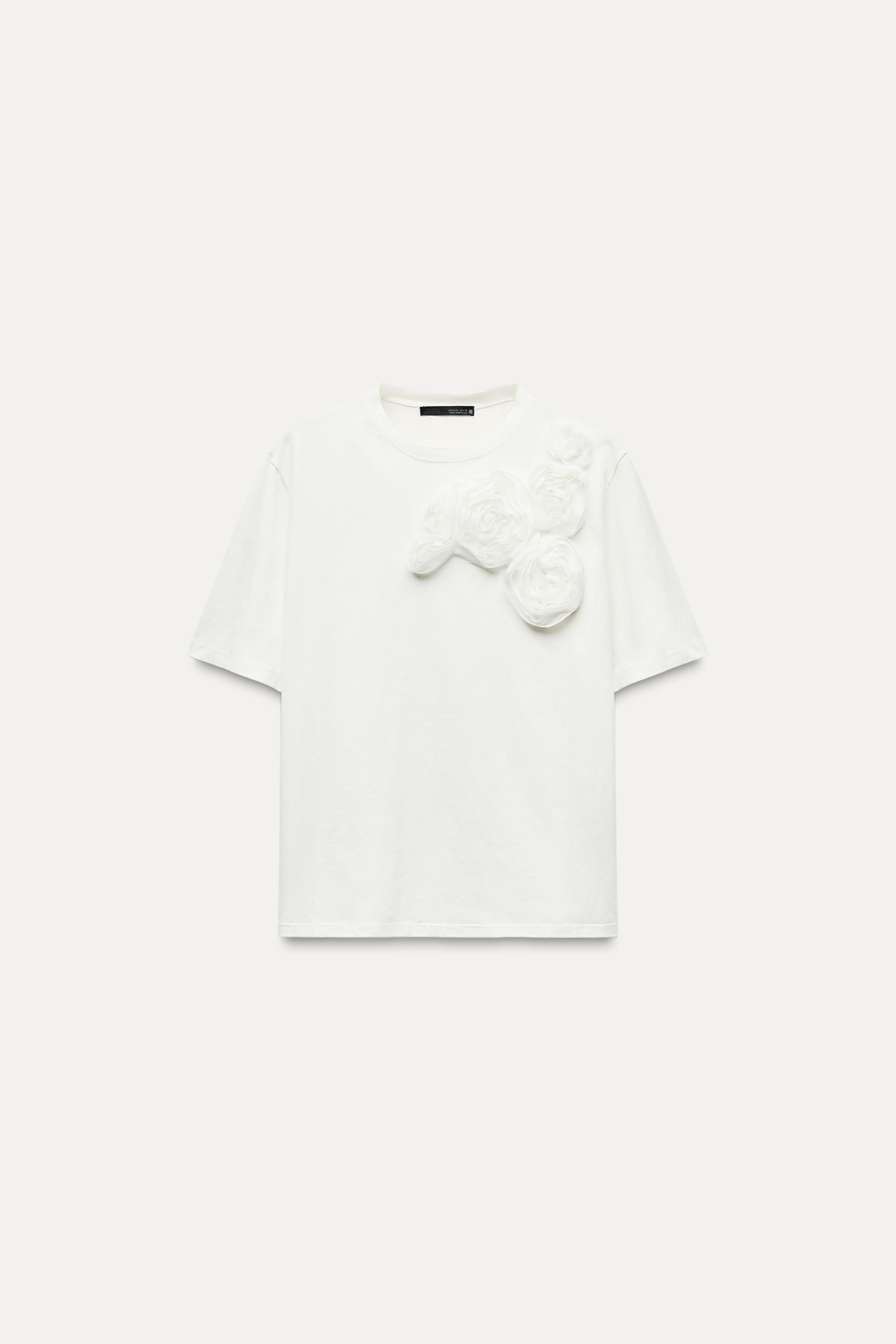 FLORAL T-SHIRT - White | ZARA Australia