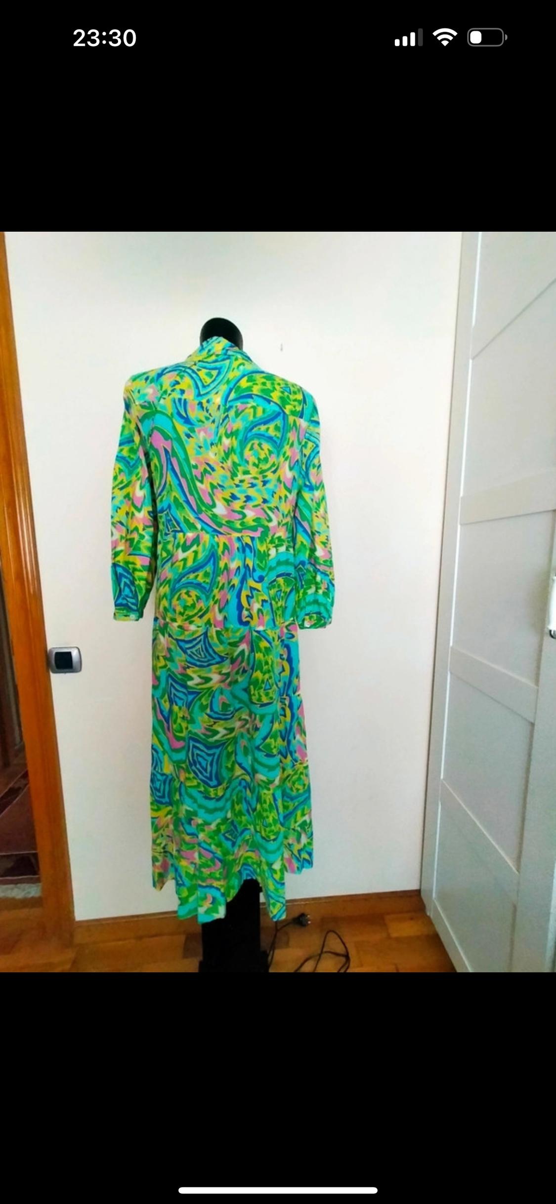 PRINTED DRESS WITH SMALL BAG - Image 2