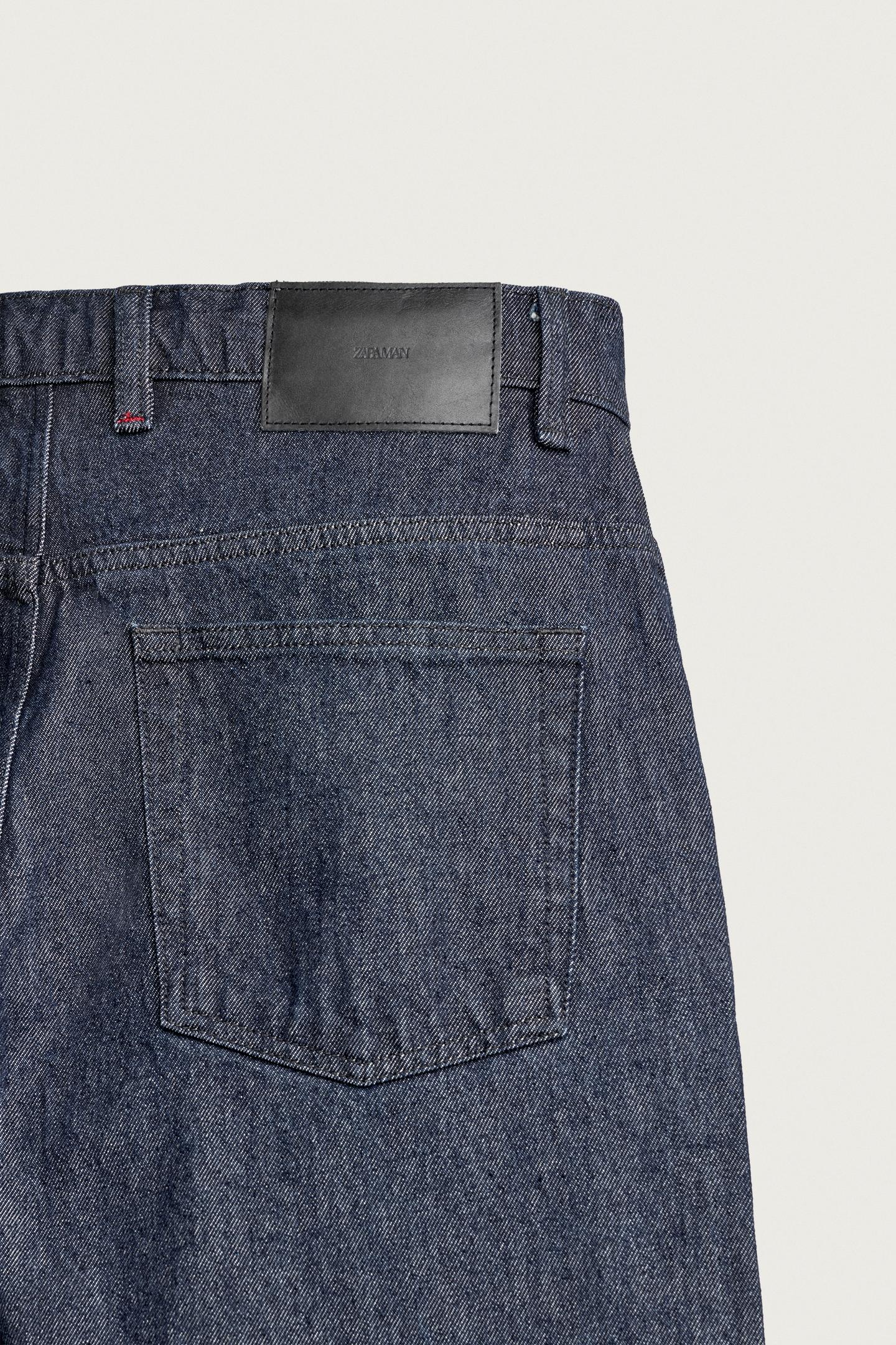 Мужские джинсы Zara Relaxed-Fit Twisted-Seam, цвет: Индиго — фото 9