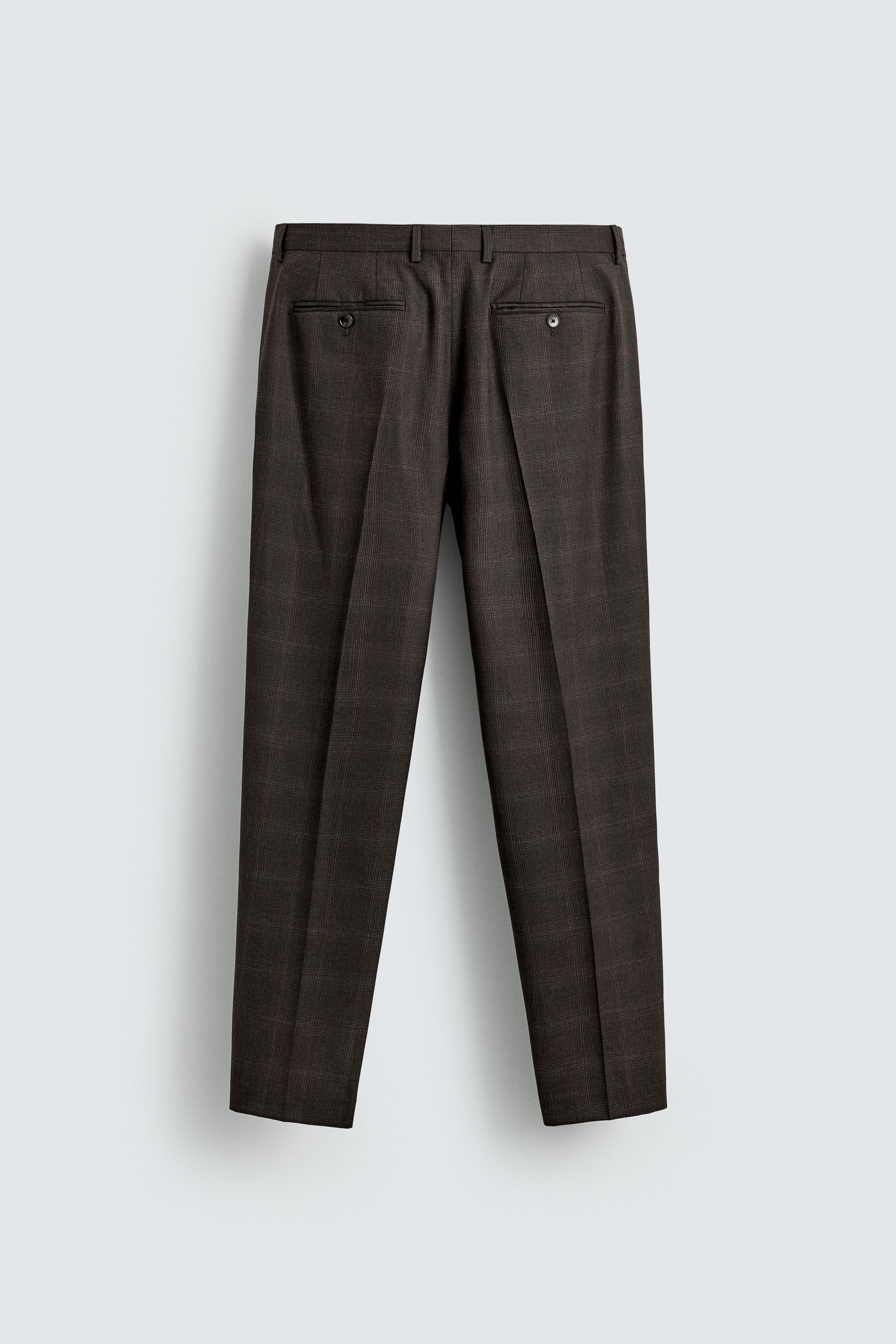 PLAID SUIT PANTS