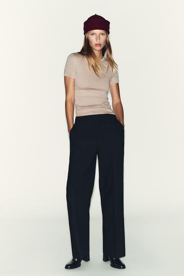 MINIMAL SHORT SLEEVE T-SHIRT - Beige marl by Zara