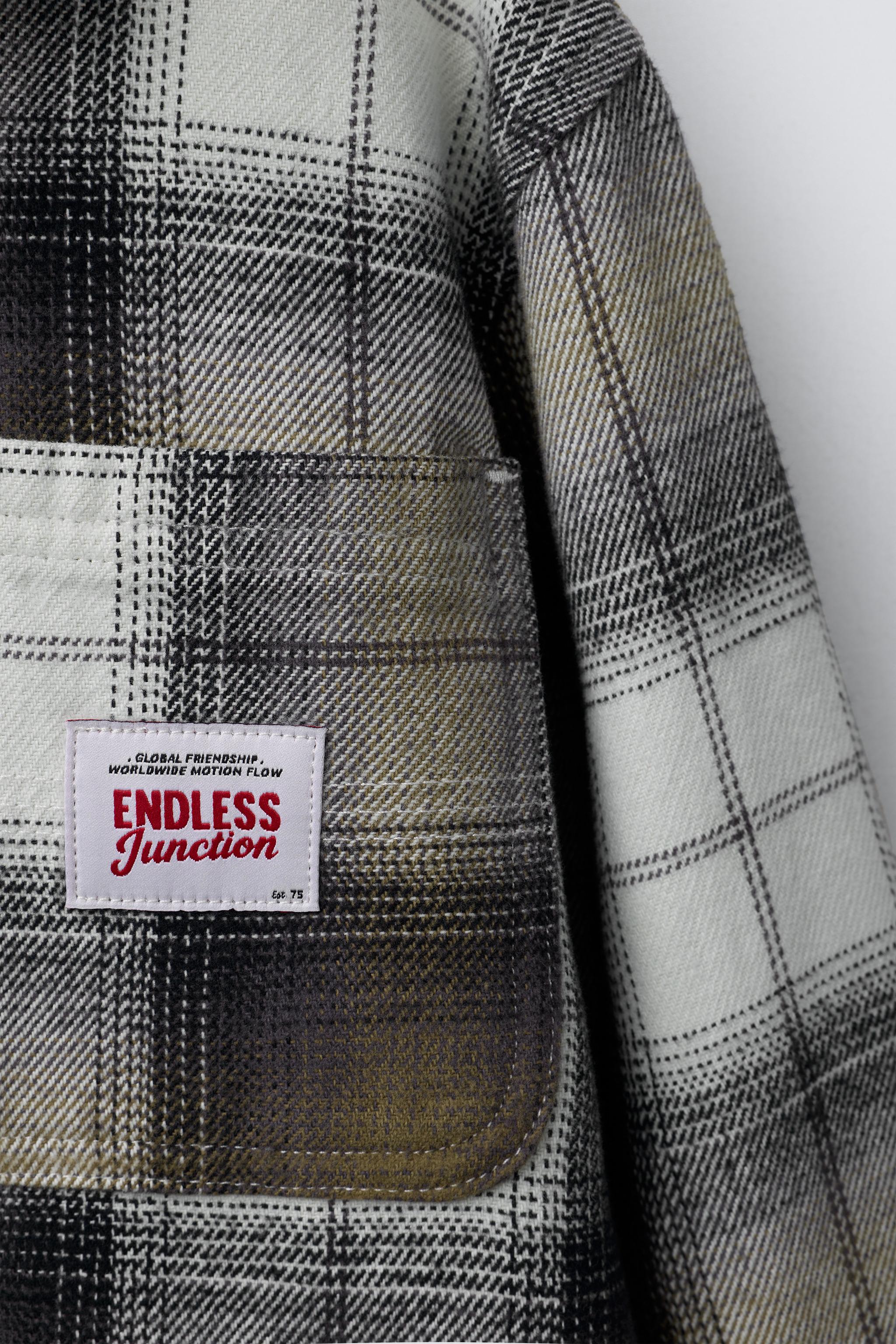 PLAID OVERSHIRT WITH REMOVABLE FLEECE HOODIE