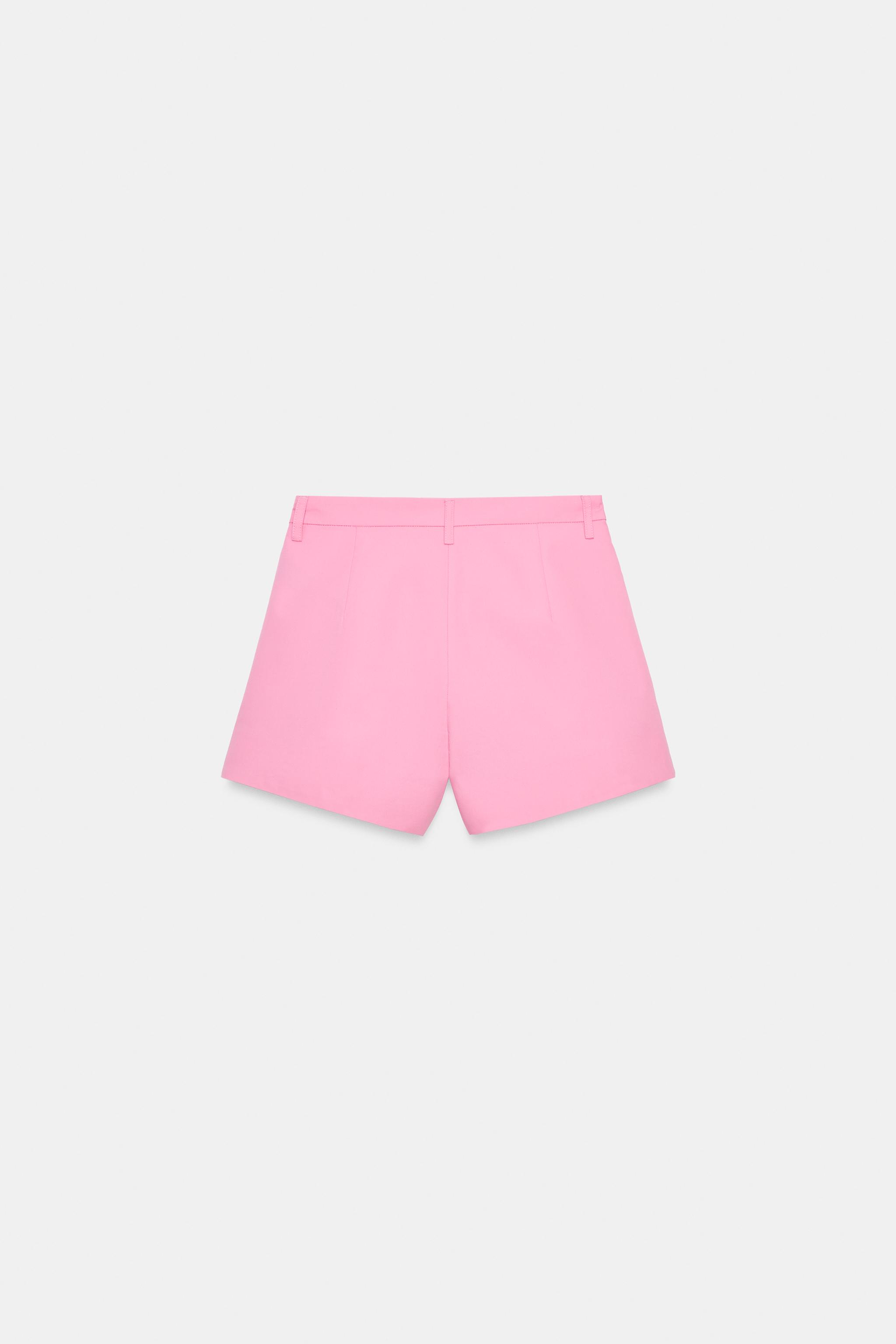 ZW COLLECTION ダーツ入りショートパンツ - ピンク | ZARA Japan / 日本