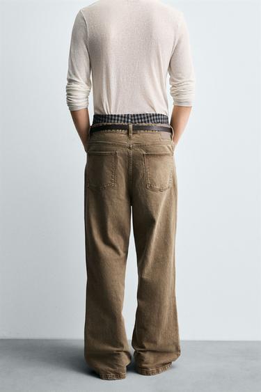 RELAXED FLARE FIT JEANS - Brown by Zara - Image 2