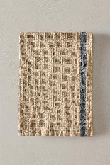 TORCHON WAFFLE À BANDE - Jaune de Zara - Image 4