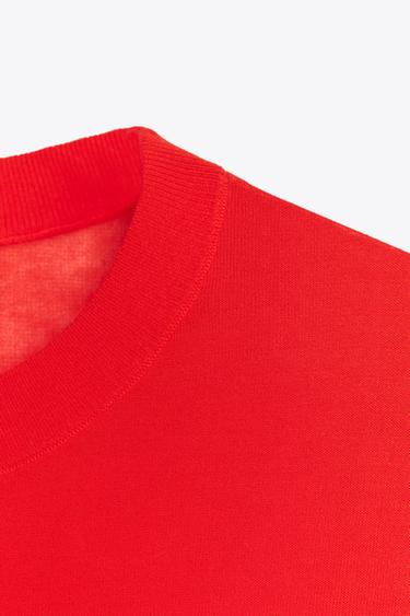 EXTRA-FINE KNIT TOP - Red by Zara