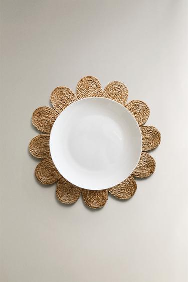 FLORAL JUTE PLACEMAT - Light beige by Zara - Image 3