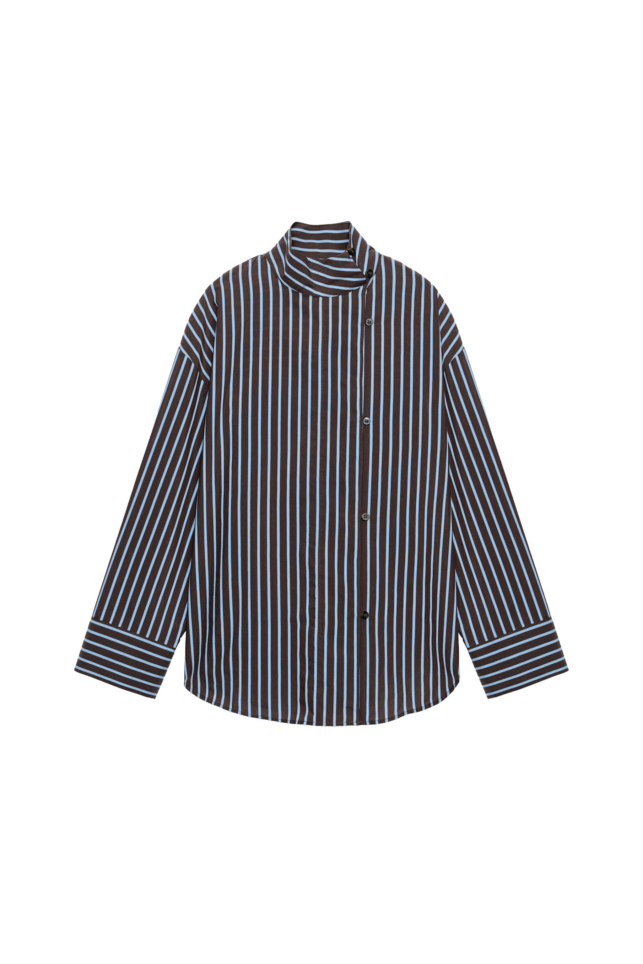 CAMISA RAYAS CUELLO SUBIDO