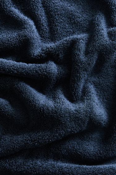 SERVIETTE DE BAIN COTON PREMIUM - Bleu encre de Zara - Image 4
