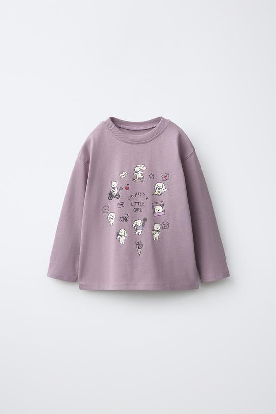 DOG PRINT T-SHIRT - Light lilac by Zara - Image 0