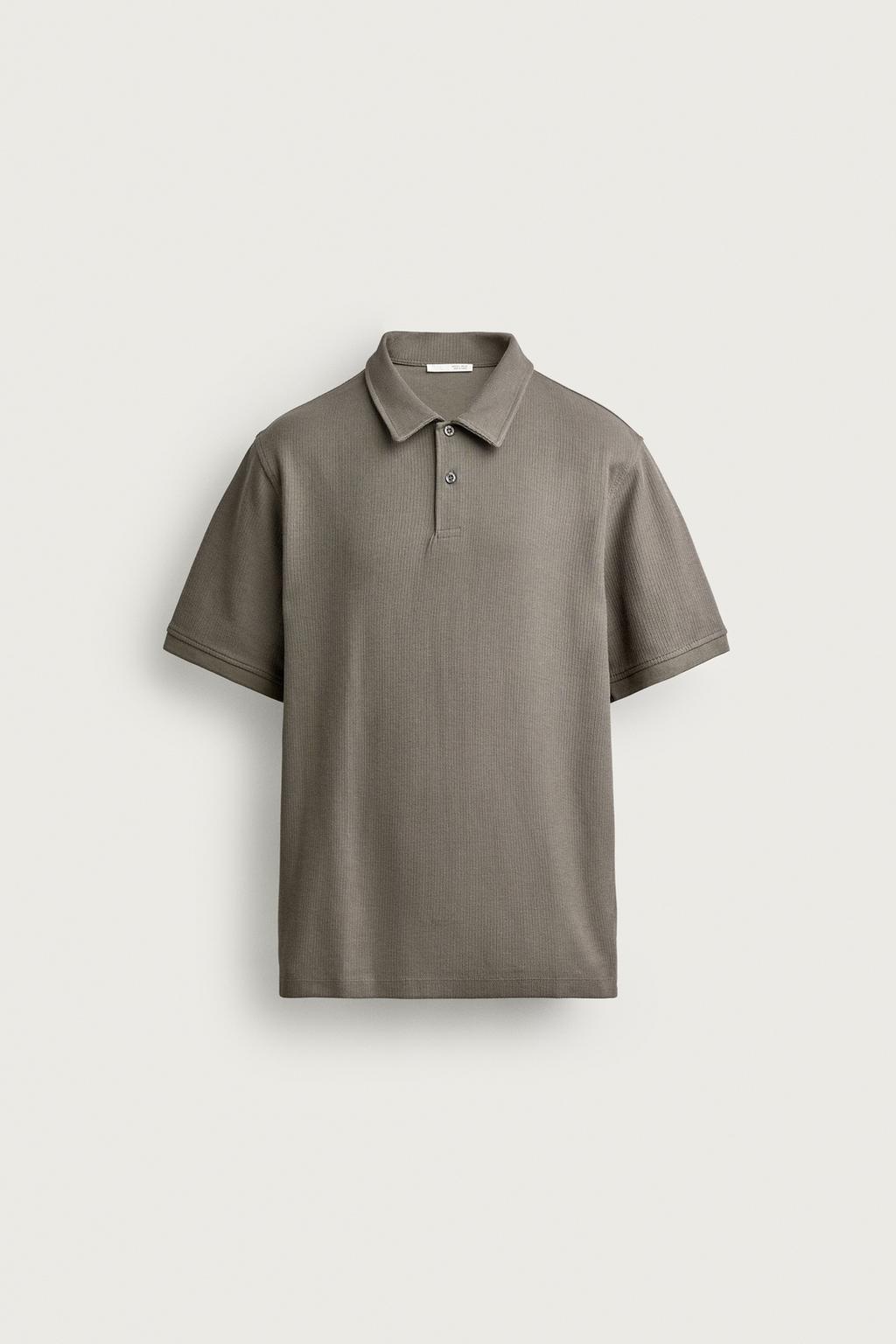 REGULAR FIT TEXTURED POLO SHIRT