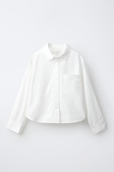 PLAIN POPLIN SHIRT - White by Zara - Image 0