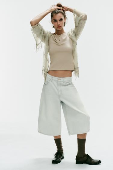 BEADED LACE JACKET - Light green by Zara - Image 0