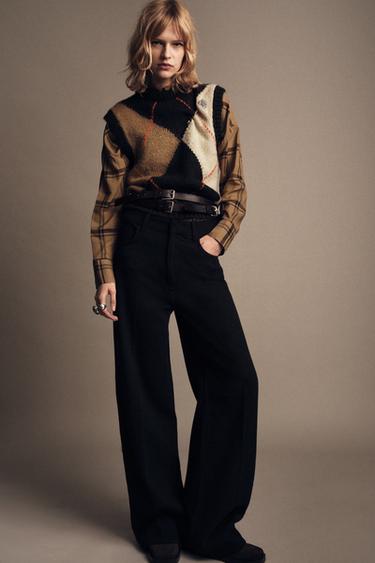 Zara ZW COLLECTION MID-RISE JEANS - Black