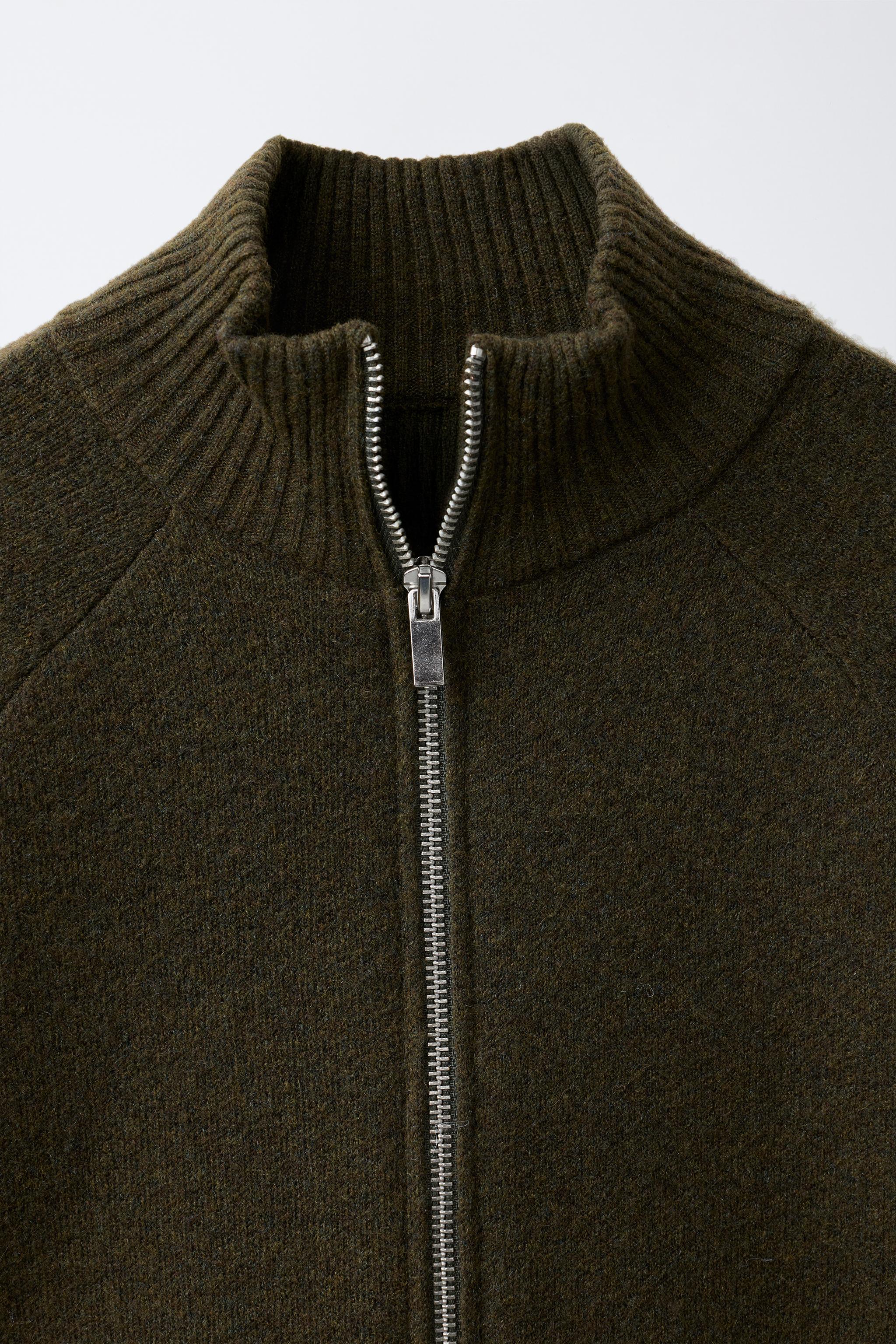MOCK-NECK CARDIGAN