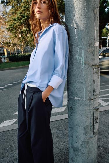 CHEMISE BASIQUE OXFORD - Bleu ciel de Zara - Image 3