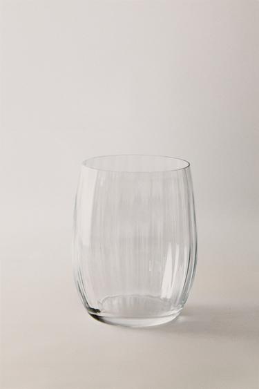 Zara Transparan - ÇİZGİLİ BOHEMIA CRYSTAL CAM BARDAK