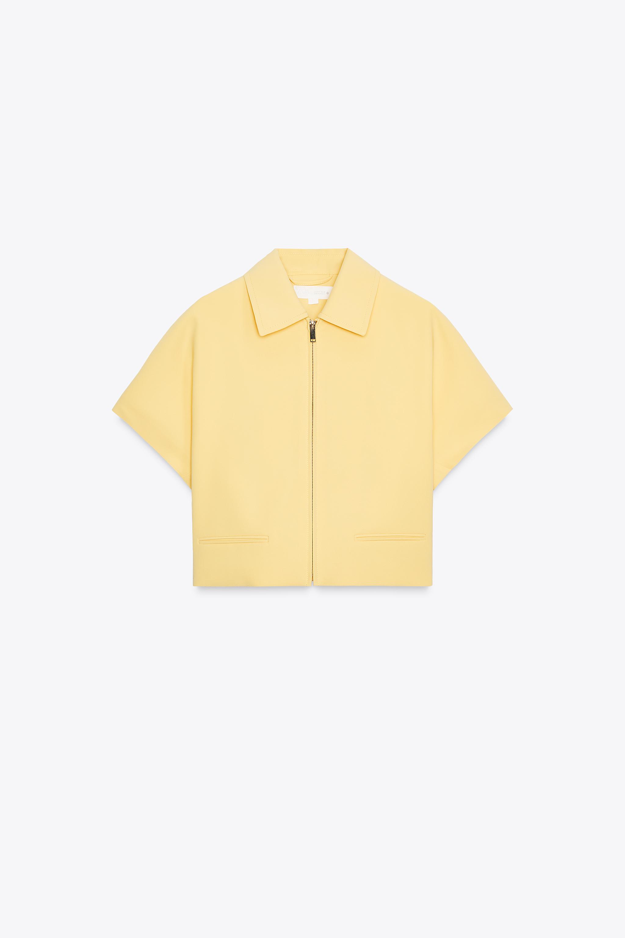 ZARA・襟付きクロップドジャケット zara ザラ ジャケット メタルボタンクロップドジャケット｜Yahoo