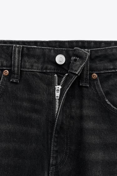 JEANS TRF WIDE LEG TIRO MEDIO FULL LENGTH - Negro de Zara
