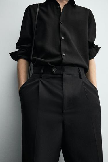 PANTALON DE COSTUME PLIS ÉDITION LIMITÉE - Noir de Zara - Image 4