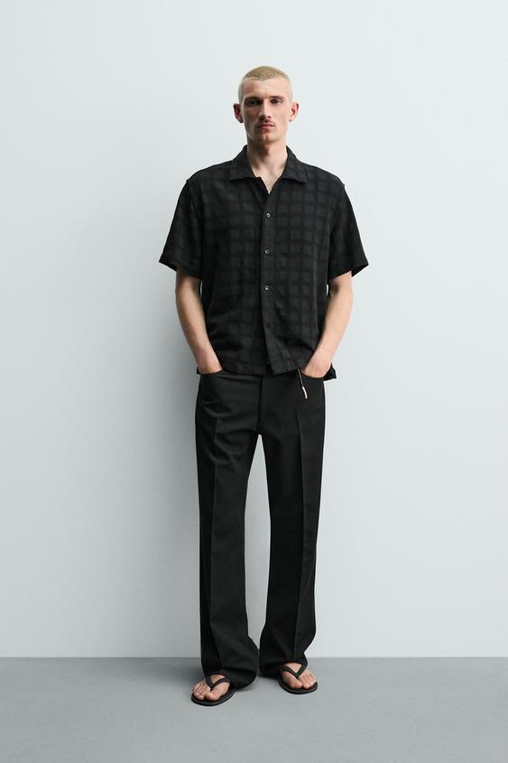 CAMISA ESTRUCTURA LAVADA - Negro de Zara - Imagen 0