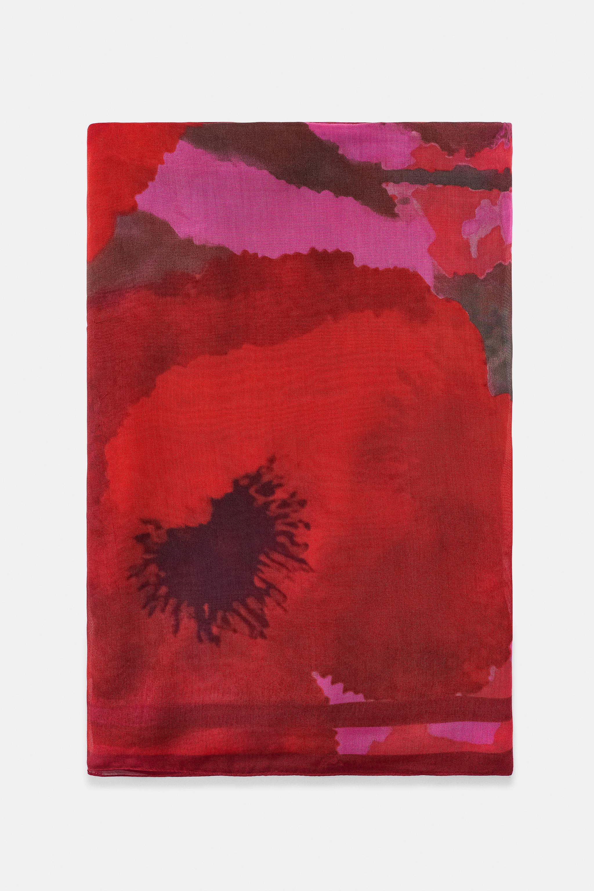 FOULARD À IMPRIMÉ FLEURS MODAL SOIE