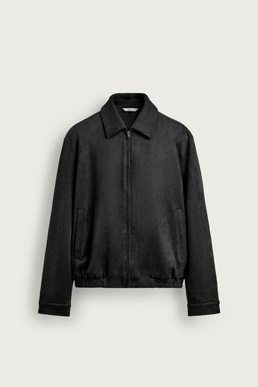 CAZADORA EFECTO ANTE - Negro de Zara